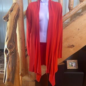 Zara Bold Orange Open Front Cardigan